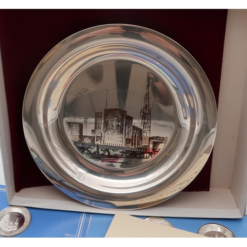 381A - A collection of silver including 'The Coventry Plate', designed by Sir Basil Spence, engraved by Ral... 