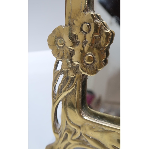 262 - A WMF style 'Echo' Art Nouveau style brass framed mirror