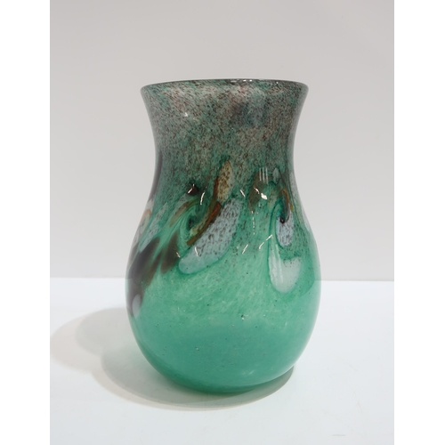 264 - A Scottish glass vase with swirling decoration