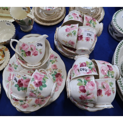 294 - A Royal Albert Princess Anne pattern teaset&nbsp;