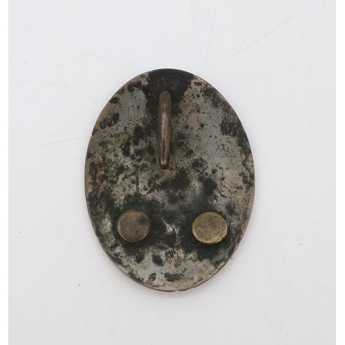 453 - An early-19th century badge or buckle, hand-engraved 