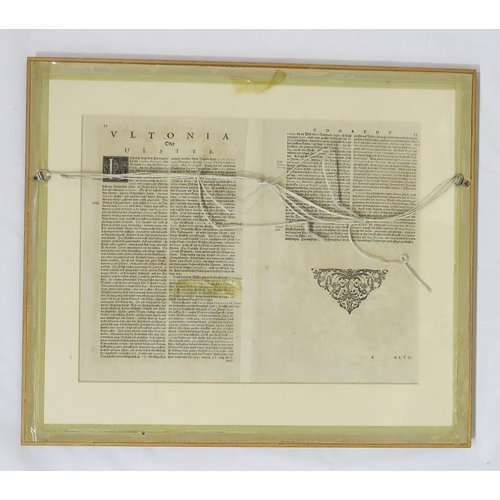 479 - Janssonius, Jon&nbsp;Provincia Ultoniae: the Province of Ulster17th century engraved map, removed fr... 