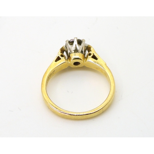 795 - An 18ct gold illusion set diamond solitaire ring, size I1/2, weight 3.7gms