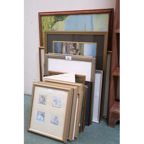 158 - A mixed lot framed prints etc