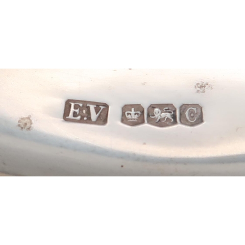 381B - A George VI silver footed fish, by Emile Viner, Sheffield 1945, on four pad feet, 303gms