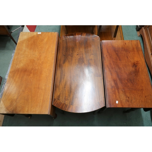 72 - A lot of three assorted 19th century drop side Pembroke tables (3)