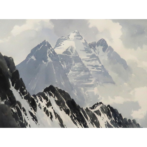 906 - EDWIN GREIG HALL Three Skye mountainous winter landscapes, signed, watercolour, 36 x 49cm (3)... 