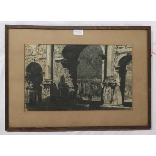 915 - J. WOOD Venice, signed, watercolour,dated, 1927  40 x 55cm and another (2)