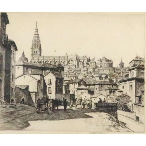 928 - ALFRED CHARLES STANLEY ANDERSON (ENGLISH 1884-1966), Toledo Cathedral, etching, signed lower right, ... 