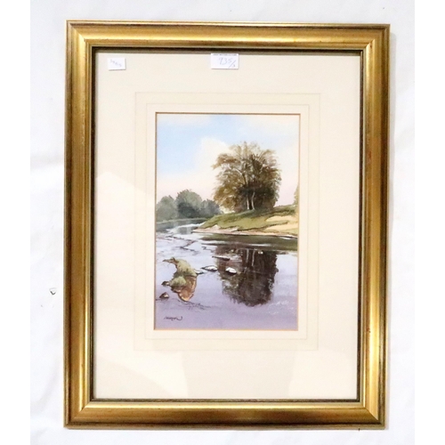 935 - *WITHDRAWN* FRANK COLCLOUGH Dunure Castle, signed, watercolour, 20 x 49cm, another and DON MICKLETHW... 