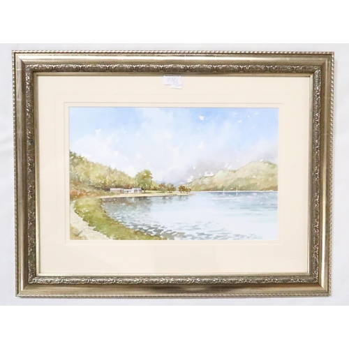 936 - IRVINE RUSSELL Inveraray, signed, acrylic, 18 x 26cm and two watercolours (3)