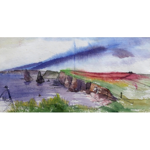 975 - MELITTA A H BOSWORTH (CONTEMPORARY SCHOOL)DUNNET HEAD MEMORY Watercolour, signed lower left, da... 