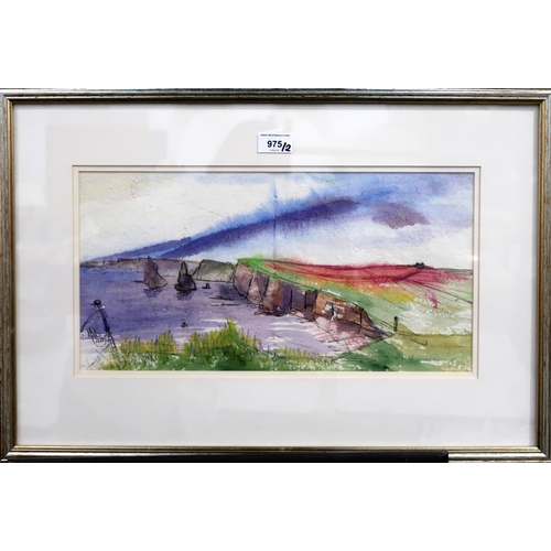 975 - MELITTA A H BOSWORTH (CONTEMPORARY SCHOOL)DUNNET HEAD MEMORY Watercolour, signed lower left, da... 