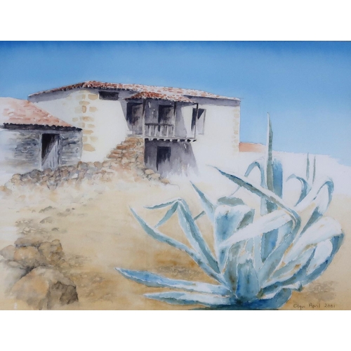 979 - CONTINENTAL SCHOOLTHE LIZARD HOUSEWatercolour, signed 'Olga' lower right, dated April 2001, 24 x 32c... 