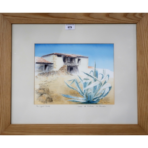 979 - CONTINENTAL SCHOOLTHE LIZARD HOUSEWatercolour, signed 'Olga' lower right, dated April 2001, 24 x 32c... 