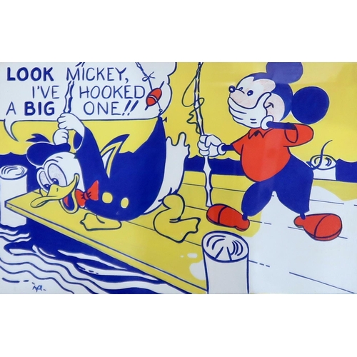 989 - AFTER ROY LICHTENSTEIN (AMERICAN 1923-1997)LOOK MICKEY, 1961Print multiple, numbered 22/100, 43 x 58... 