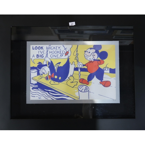 989 - AFTER ROY LICHTENSTEIN (AMERICAN 1923-1997)LOOK MICKEY, 1961Print multiple, numbered 22/100, 43 x 58... 