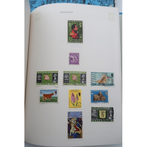 426 - A stamp collection in four albums and various loose leaf folders and note books, with Abbey Stamp Al... 