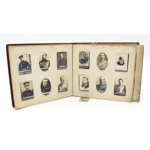 480A - An album of Ogden's photographic cigarette cards, containing approx. 144 portraits of sportsmen, sta... 