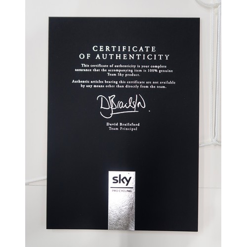 457 - Cycling: a Team Sky jersey bearing the signatures of riders in their 2012 Tour de France-winning lin... 