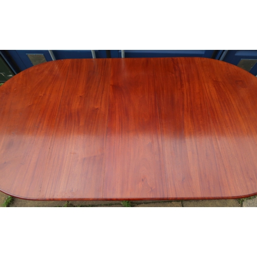 2025 - A VICTORIAN MAHOGANY CIRCULAR WIND OUT EXTENDING DINING TABLE with three additional leaves, 137cm x ... 