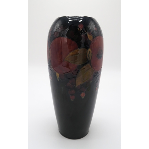 2158 - A MOORCROFT POMEGRANATE VASE of shouldered tapering form, with paper label to the base, 31cm high... 