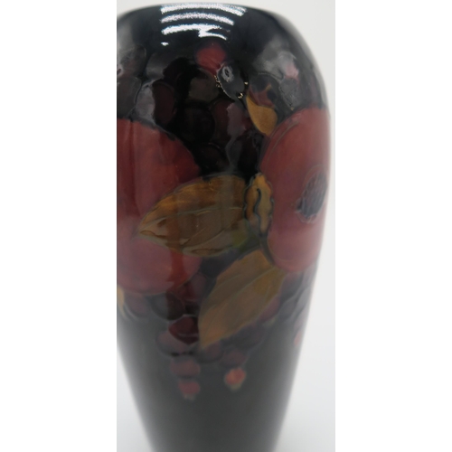 2158 - A MOORCROFT POMEGRANATE VASE of shouldered tapering form, with paper label to the base, 31cm high... 