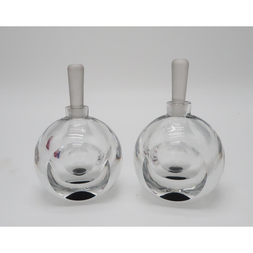 2201 - MIROSLAV HAVEL (CZECHOSLOVAKIAN 1922-2008)A pair of 20th century glass scent bottles, a Edinburgh cr... 