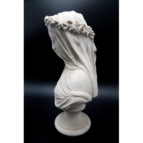 2213 - A 19TH CENTURY COPELAND PARIAN BUST OF THE BRIDEmodelled by Raffaele Monti, stamped Copeland and inc... 