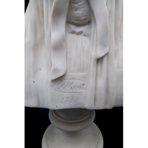 2213 - A 19TH CENTURY COPELAND PARIAN BUST OF THE BRIDEmodelled by Raffaele Monti, stamped Copeland and inc... 