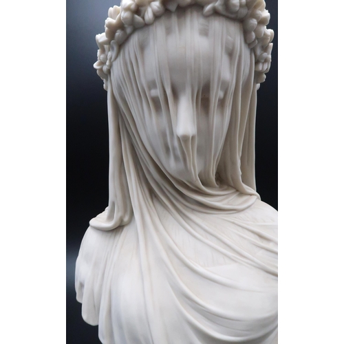 2213 - A 19TH CENTURY COPELAND PARIAN BUST OF THE BRIDEmodelled by Raffaele Monti, stamped Copeland and inc... 