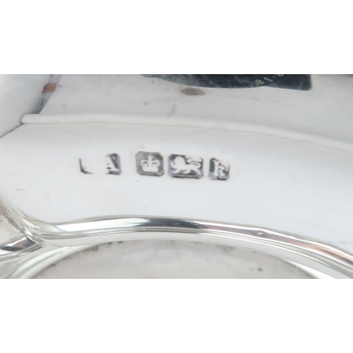 2456 - AN ART NOUVEAU SILVER FOOTED BOWLby Atkins Brothers, Sheffield 1902, of lobed form, with a slightly ... 