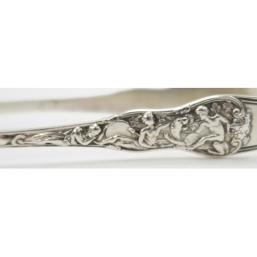 2465 - PAUL STORR;A pair of fine Georgian silver sugar tongs, London 1819, in the neoclassical style, cast ... 