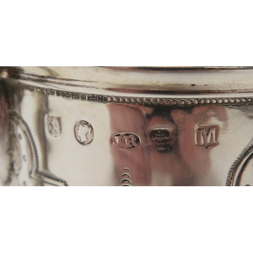 2486 - THREE VICTORIAN SILVER CHRISTENING MUGSone by John Alexander Fettes, Glasgow 1898, the body half flu... 