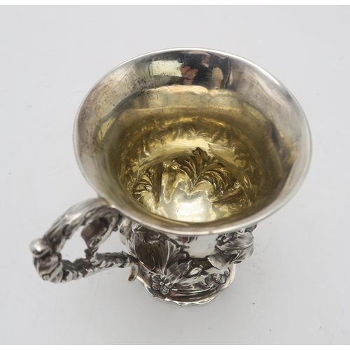 2492 - A WILLIAM IV SILVER CHRISTENING MUGby Joseph Angell I & John Angell I, London 1834, of footed fl... 