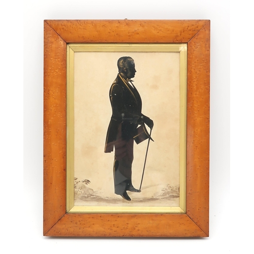 2553A - AN EARLY-VICTORIAN FULL-LENGTH SILHOUETTE PORTRAIT BY FREDERICK FRITHDated 1844, with later labellin... 