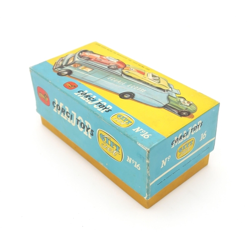 2558 - A BOXED CORGI TOYS MAJOR No. 16 GIFT SET - ECURIE ECOSSE RACING CAR TRANSPORTER AND THREE RACING CAR... 