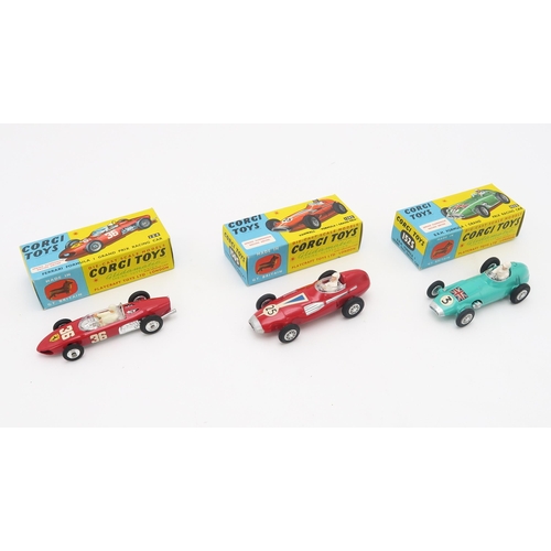 2558 - A BOXED CORGI TOYS MAJOR No. 16 GIFT SET - ECURIE ECOSSE RACING CAR TRANSPORTER AND THREE RACING CAR... 