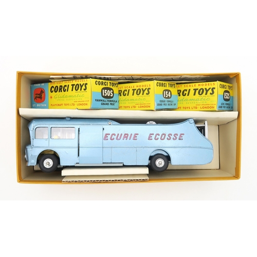 2558 - A BOXED CORGI TOYS MAJOR No. 16 GIFT SET - ECURIE ECOSSE RACING CAR TRANSPORTER AND THREE RACING CAR... 