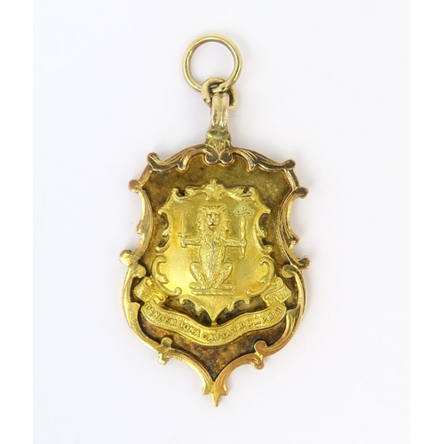 2561 - JAMES H. McMINN OF (GREENOCK) MORTON F.C. - TWO 9ct GOLD JUNIOR FOOTBALL ASSOCIATION MEDALSOne by Na... 