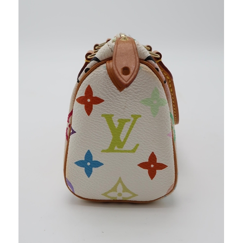 LOUIS VUITTON Louis Vuitton Monogram Multicolor Mini Speedy Pouch Handbag  Bron M92645