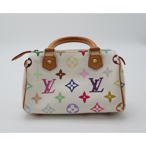 LOUIS VUITTON Louis Vuitton Monogram Multicolor Mini Speedy Pouch Handbag  Bron M92645