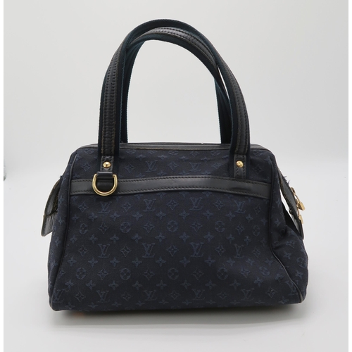 2583 - A LOUIS VUITTON PM TST M29414 BLUE MONOGRAM JOSEPHINE MINIin a cotton jacquard canvas, with a dust b... 