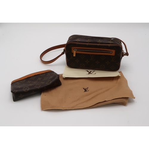 2584 - A LOUIS VUITTON M51183 BROWN MONOGRAM POCHETTE CITEwith a dust bag, length 21cm x height 11cm x widt... 