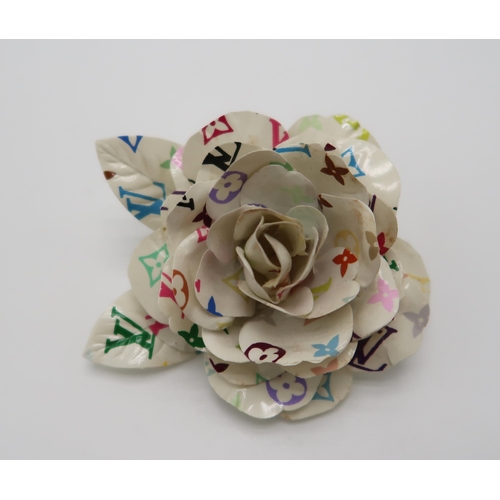 2586 - A LOUIS VUITTON X TAKASHI MURAKAMI LIMITED EDITION MULTICOLOUR MONOGRAM FLOWER BROOCHwith original r... 