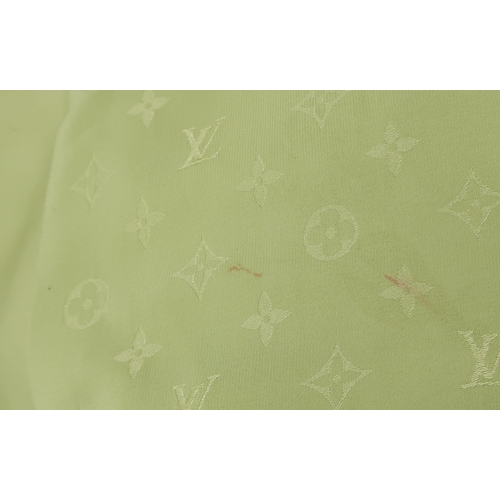 2587 - A LOUIS VUITTON M71139 MONACO PISTACHE SILK SCARFwith original receipt, 86 x 86cm, together with an ... 