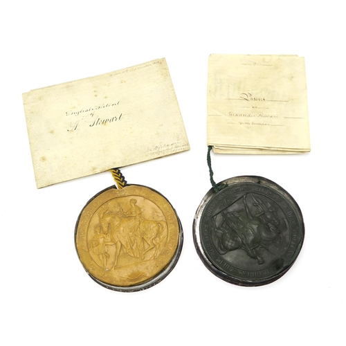 2592 - TWO VICTORIAN GRANTS OF PATENTOn vellum, each suspending Great Wax Seal, dated 1852 and 1853 respect... 