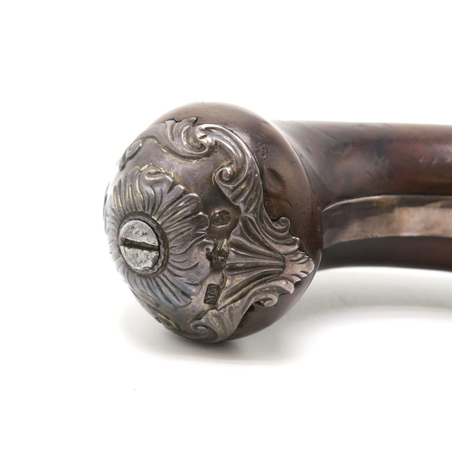 2619 - A SILVER INLAID AND MOUNTED FLINTLOCK PISTOL BY WILLIAM WEEKES, LONDONThe maker's name engraved to b... 