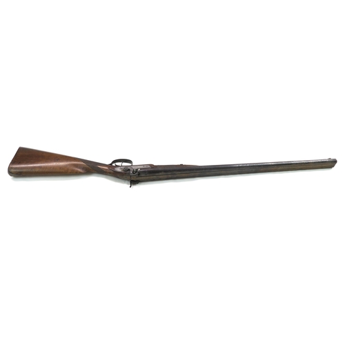 2626 - A 19th CENTURY DOUBLE-BARRELED PERCUSSION MUZZLE-LOADING SPORTING SHOTGUN BY W. GREENERThe twin barr... 