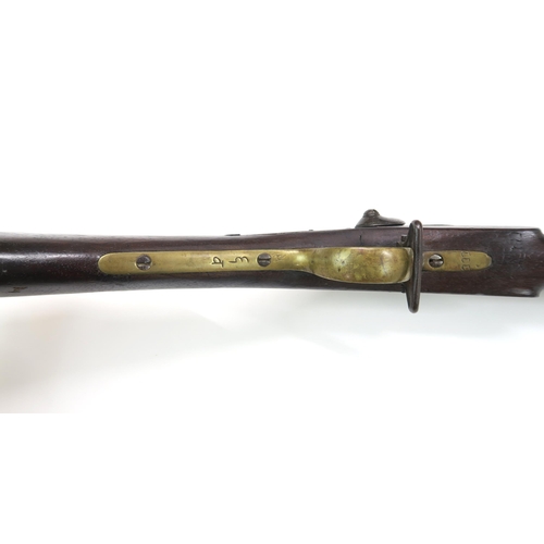 2630 - A MID-19th CENTURY PERCUSSION MUSKETPossibly East India Company issue, the sighted barrel measuring ... 